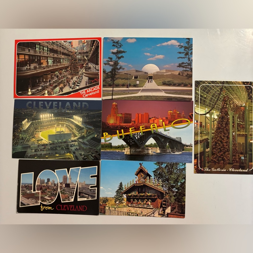 2 for $30 Vintage Ohio & Buffalo Landmark Postcard Set unused